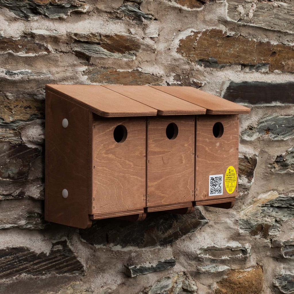 Sparrow Terrace Nest Box 3-in-a-row house sparrow nest