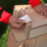 bat box kit finishing with sandpaper